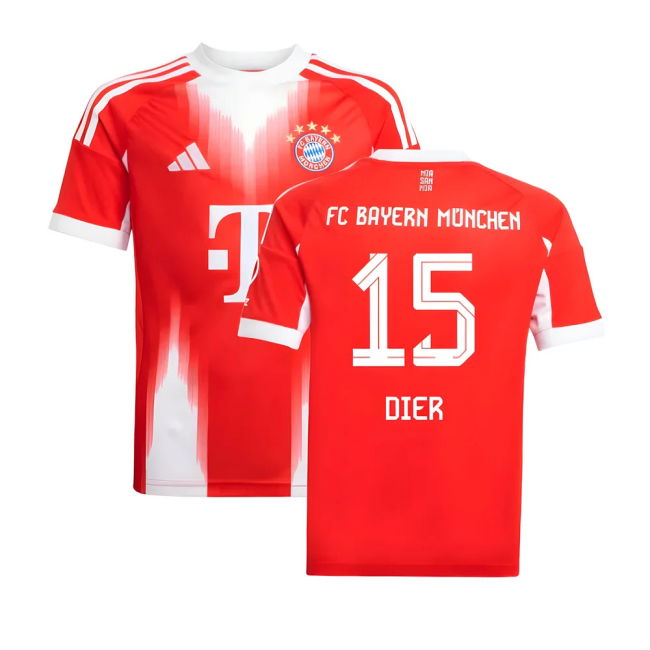2025-2026 Bayern Munich Home Shirt - Kids (Dier 15) Antibacterial
