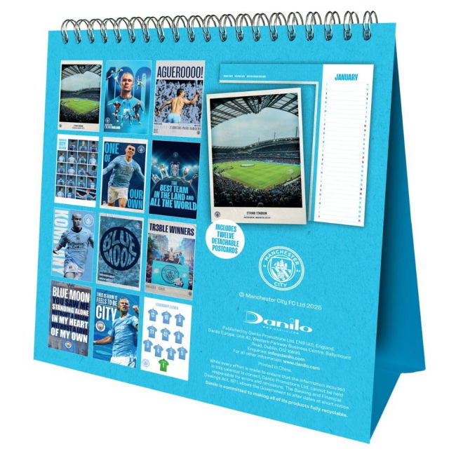 Retro Manchester City Collectible Home Heritage Jersey (Calendar 2026)
