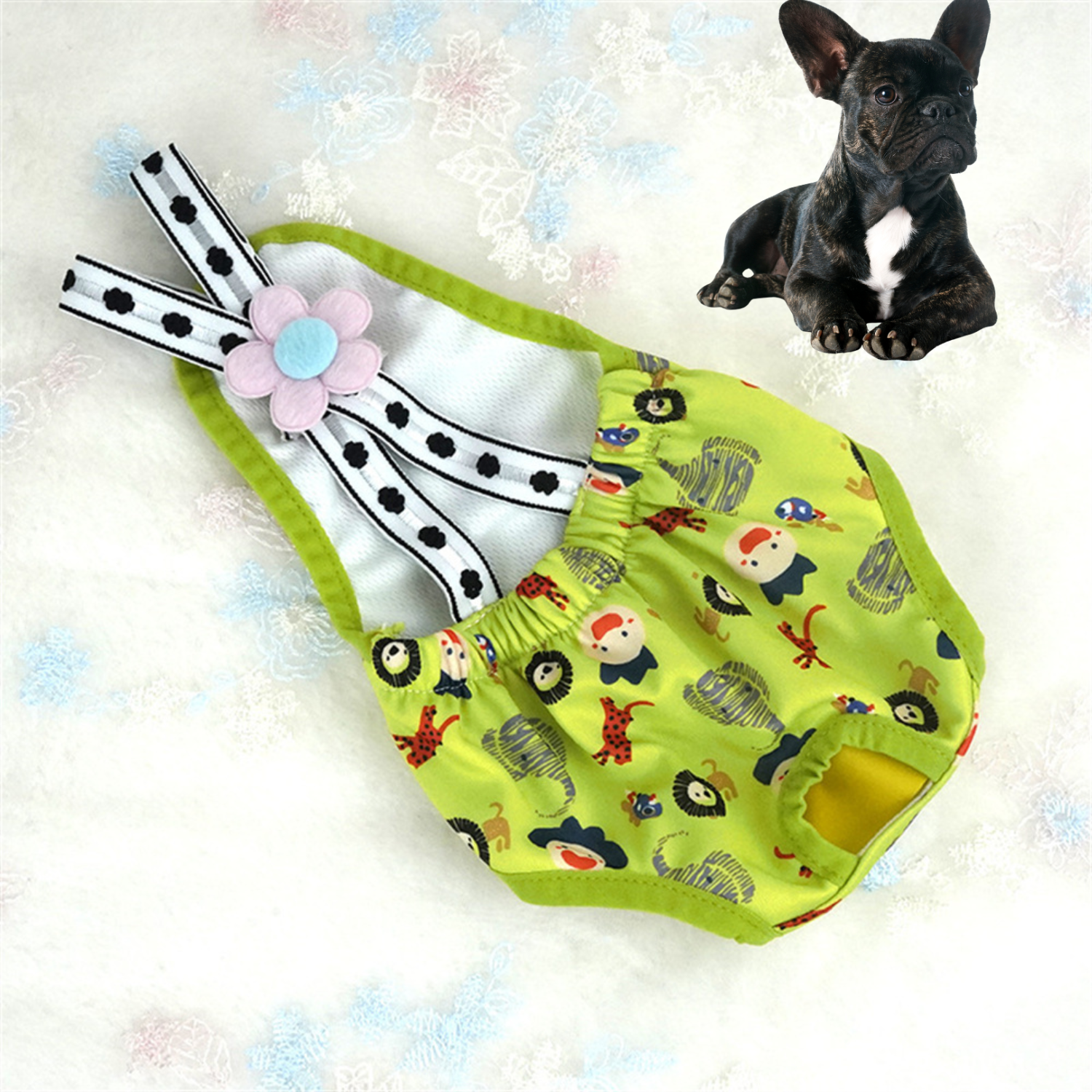 French Bulldog Frenchie Sanitary Panty With Adjustable Straps Durable Dog Item