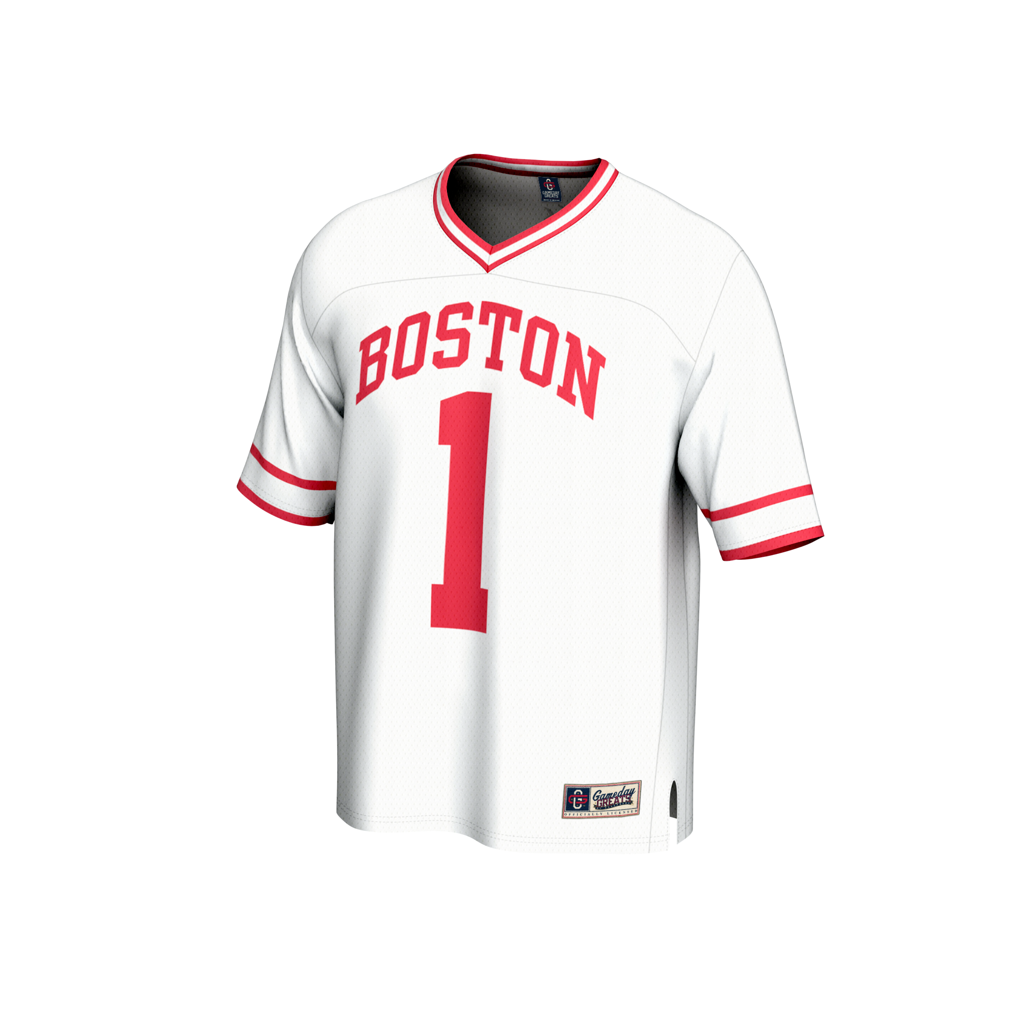 [DDG] Boston University GameDay Greats Unisex Lightweight Collegiate Men's Lacrosse Fashion Jersey - White