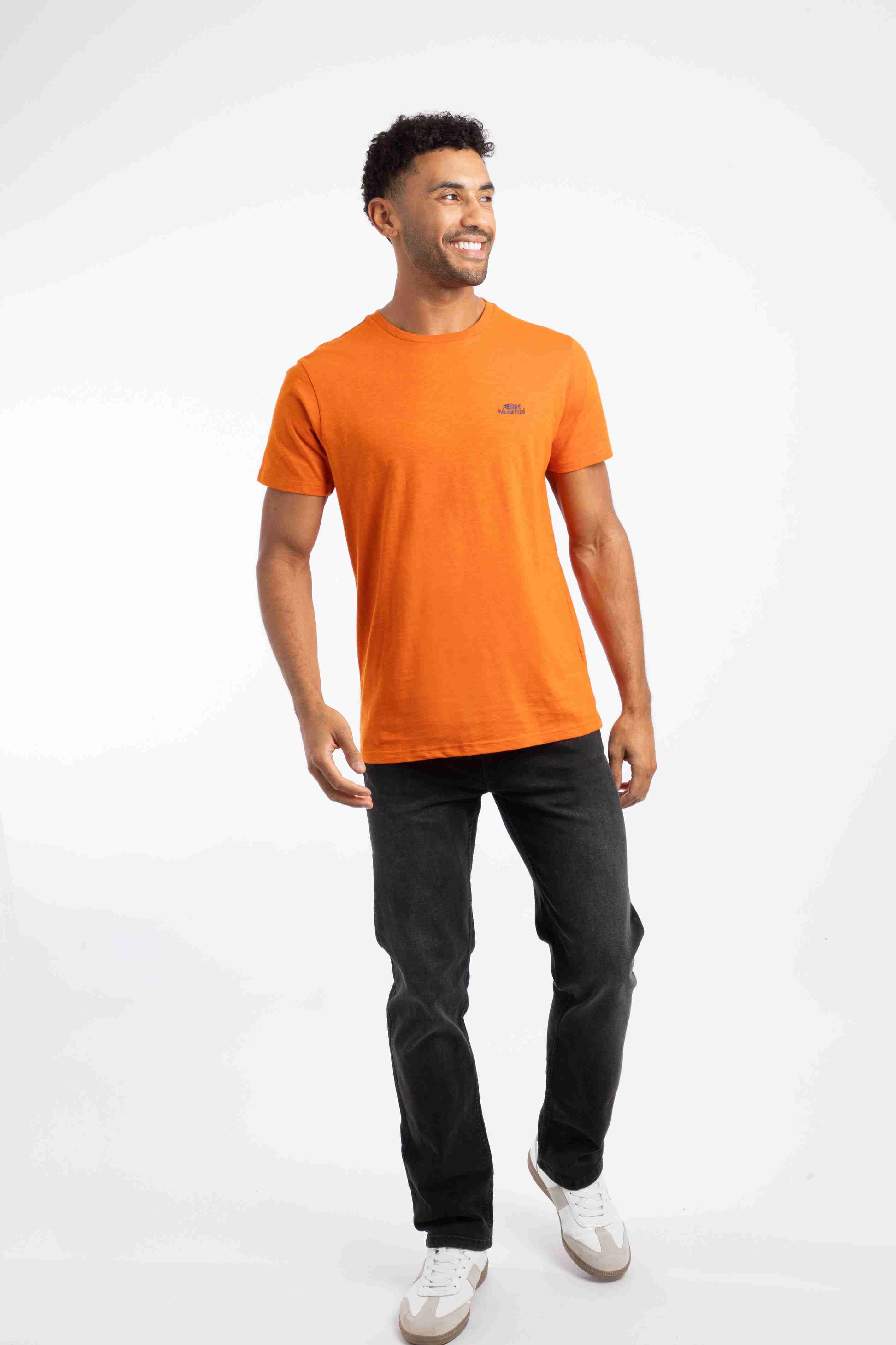 Fished Branded T-Shirt Brick Orange