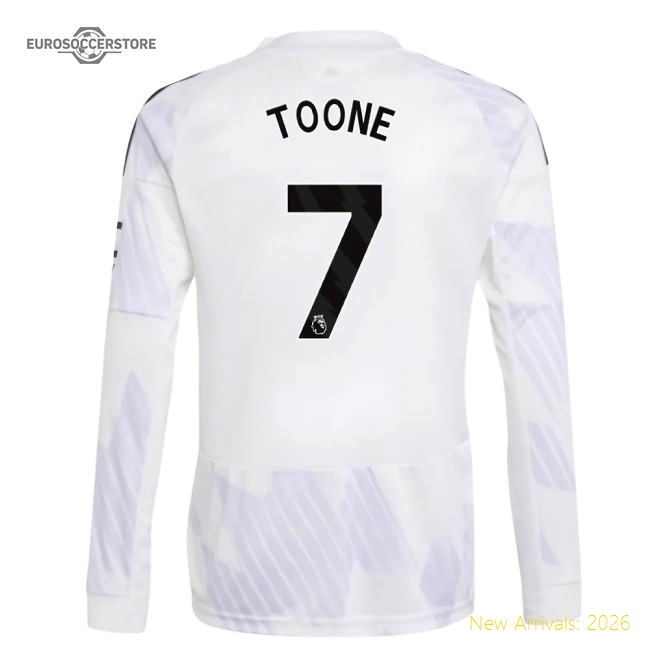 Official 2025-2026 Man Utd Long Sleeve Away Shirt (kids) (toone 7)
