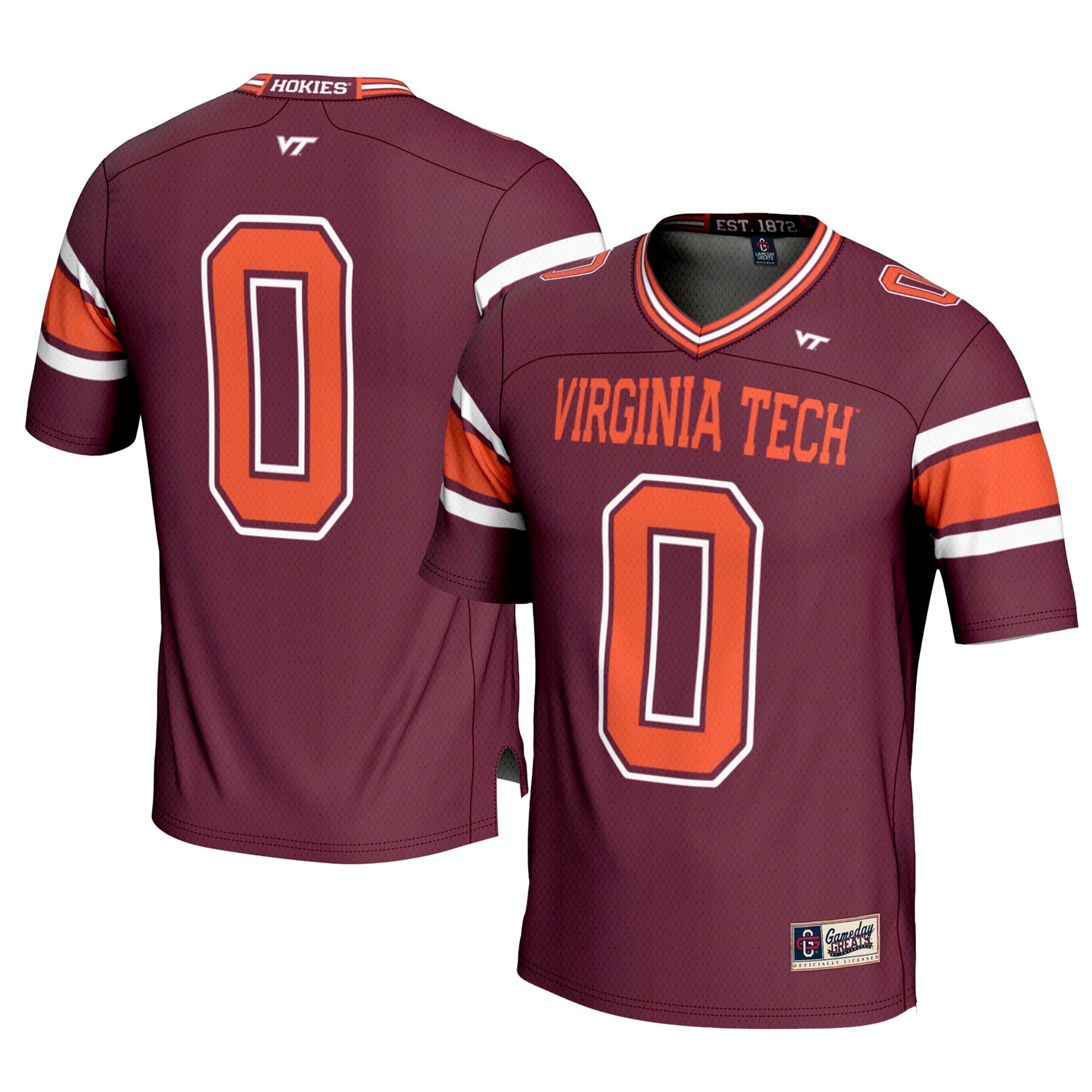 [NJP] Virginia Tech Hokies GameDay Greats Youth Football Jersey - Maroon