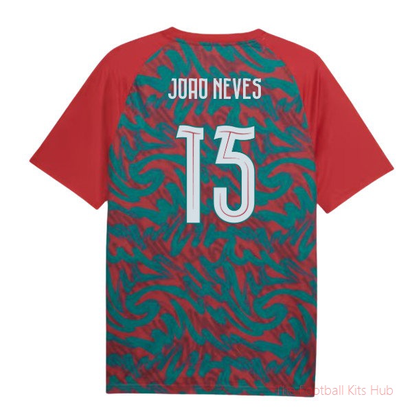 [EFS] 2026/27 Portugal Warm Up Jersey (Red) (Joao Neves 15)
