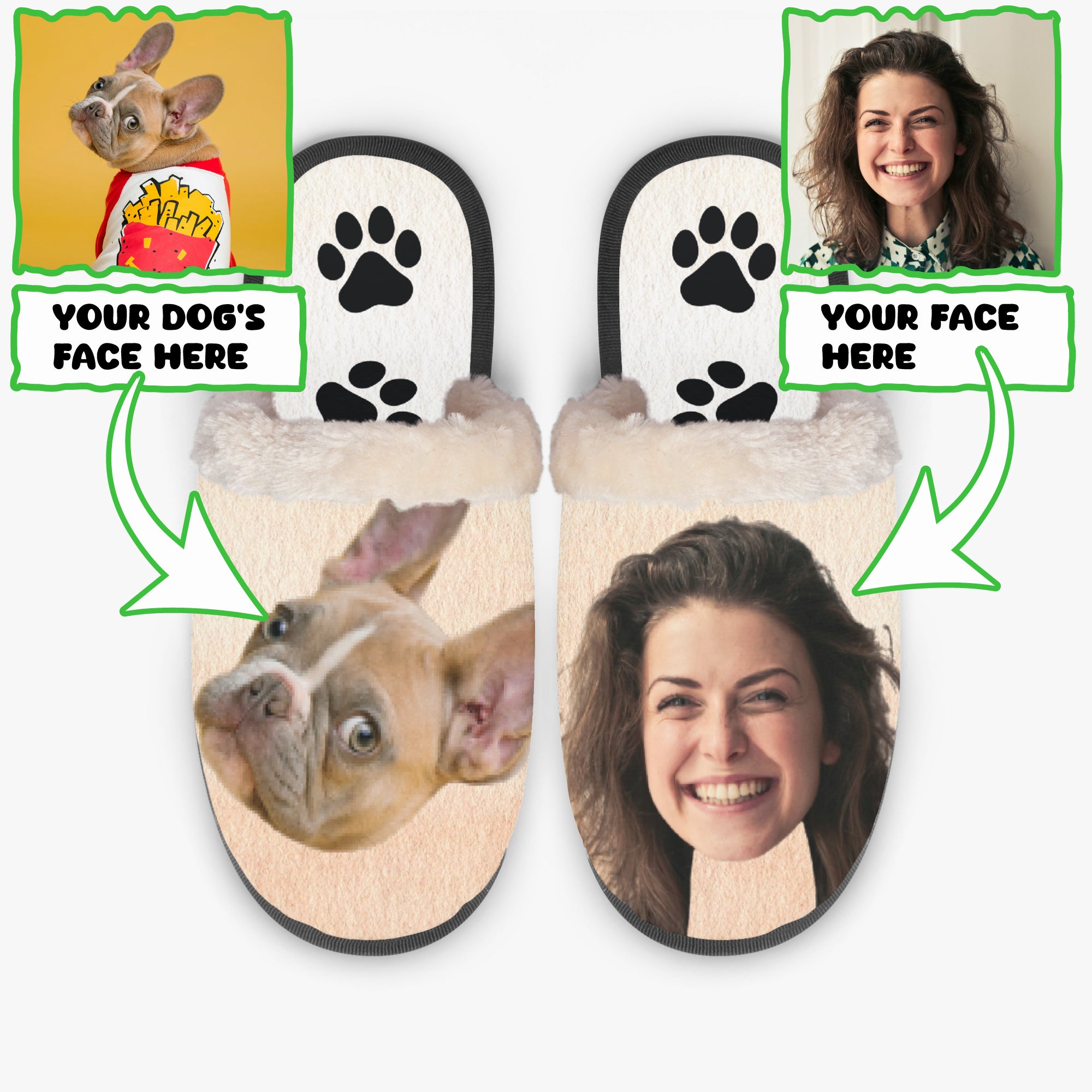 French Bulldog Ottie Personalized Cozy Winter Slippers Cozy Paw Wear