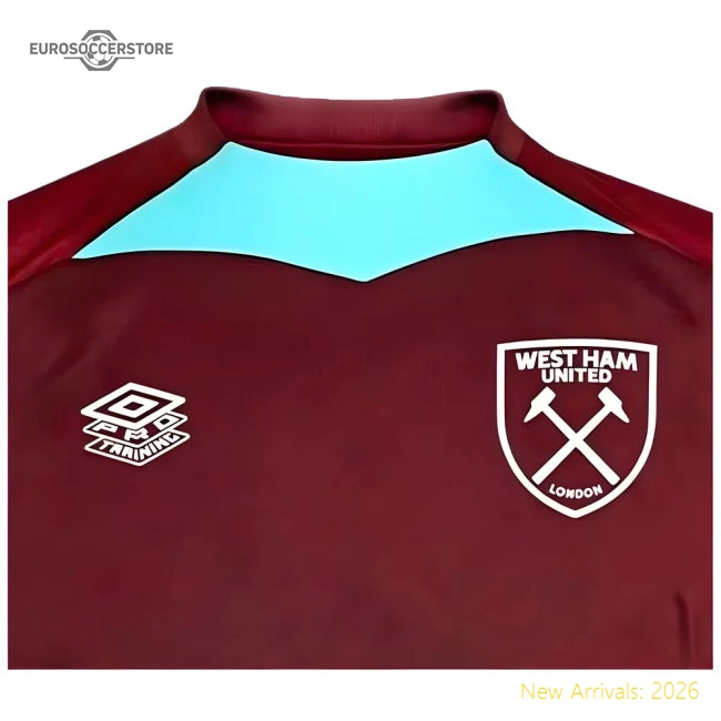 Top-grade 2024-2025 West Ham Practice Shirt (wine) - Kids