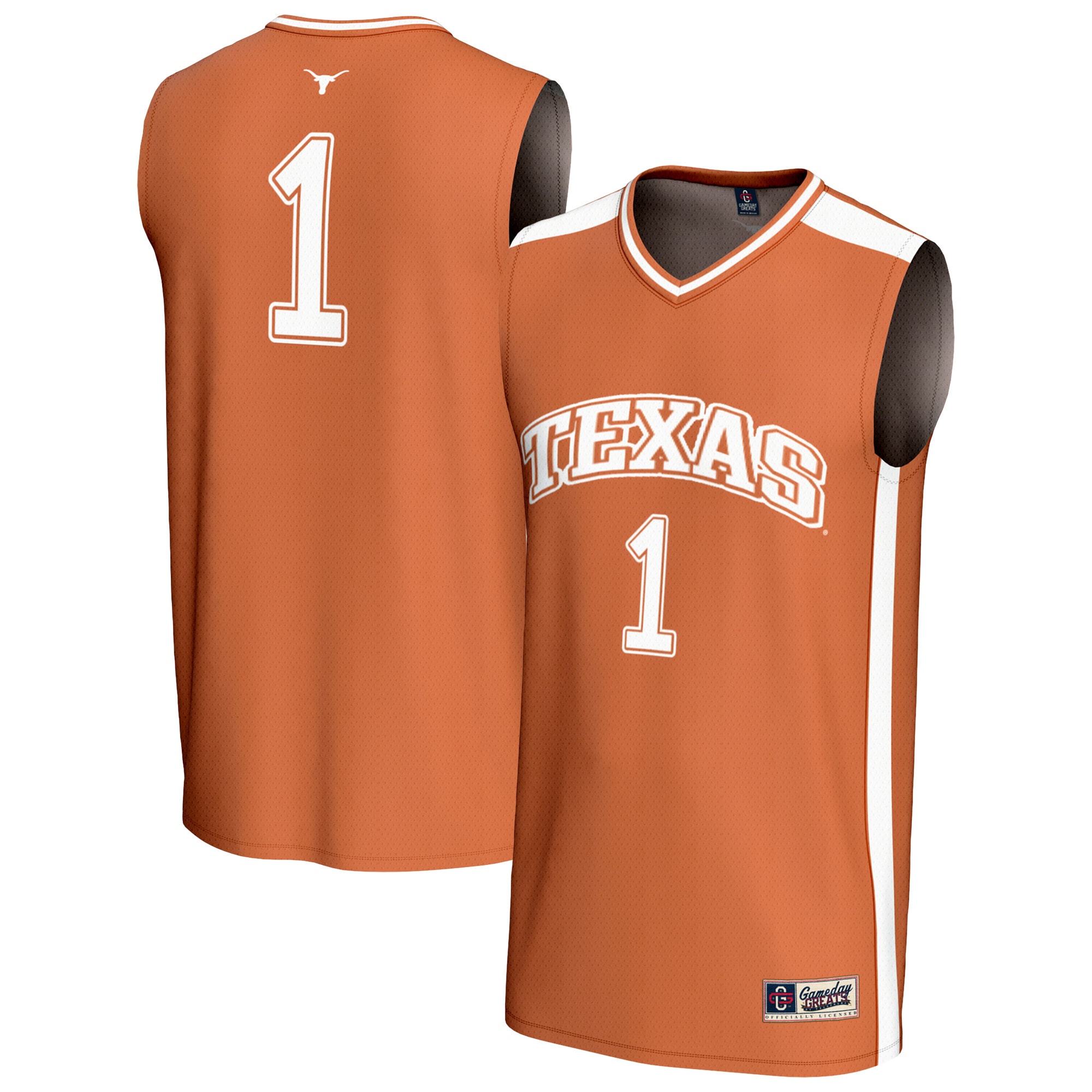 [NJP] Texas Longhorns GameDay Greats Youth Lightweight Basketball Fashion Jersey - Texas Orange