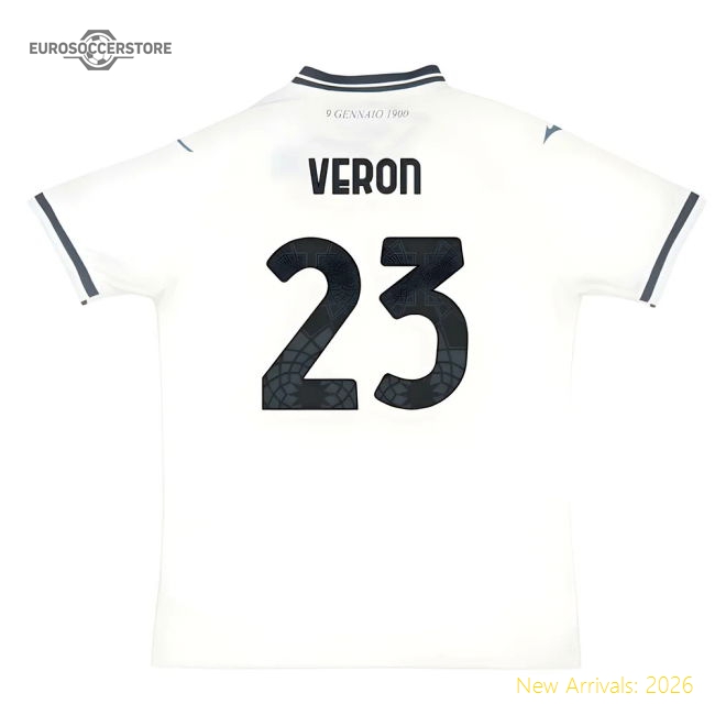 Premium-grade 2025-2026 Biancocelesti Away Shirt (veron 23)