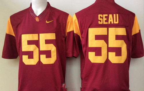 Men's None Red 2024 official Junior Seau #55 game day Jersey