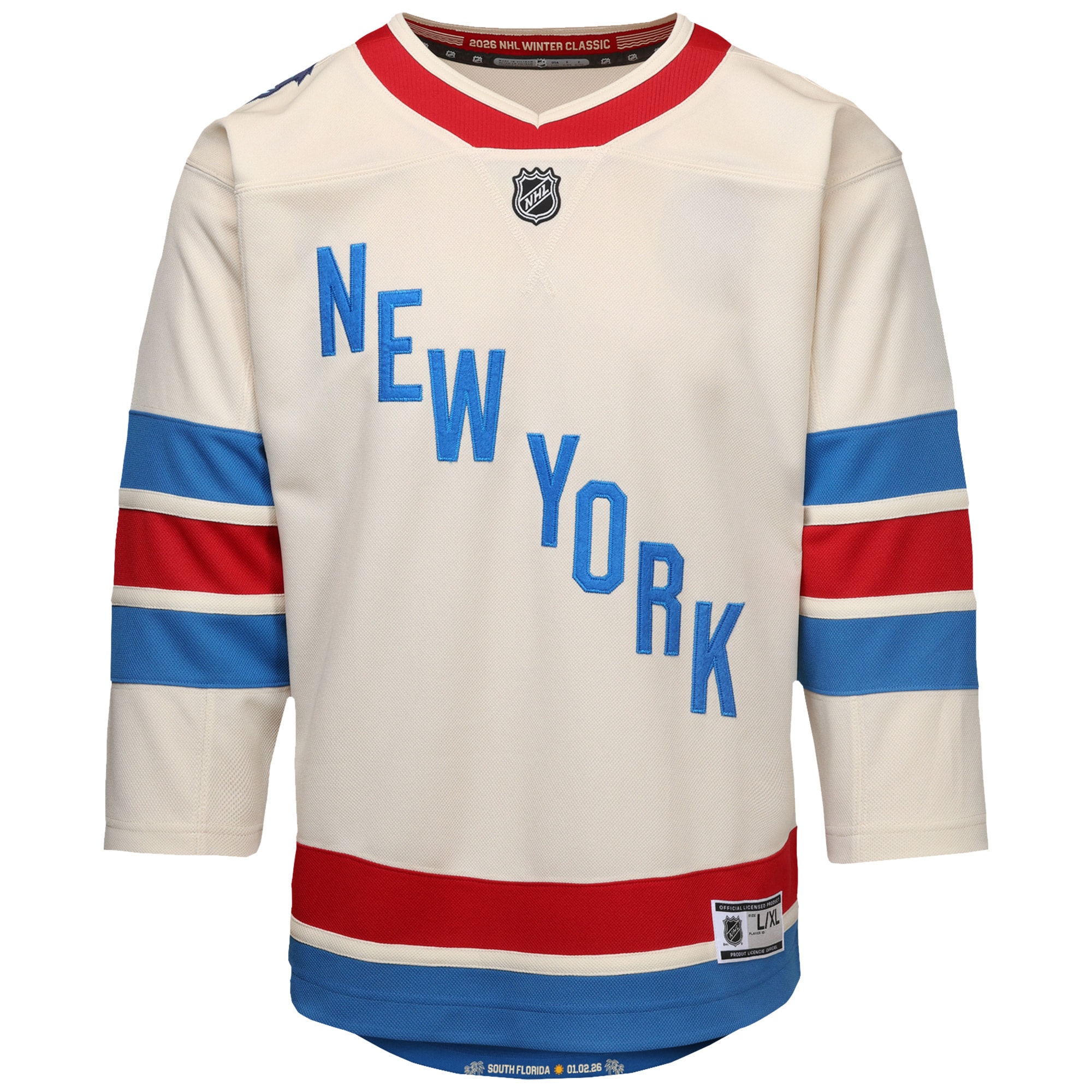 [LK] New York Rangers Outerstuff Youth 2026 NHL Winter Classic Premier Jersey - White
