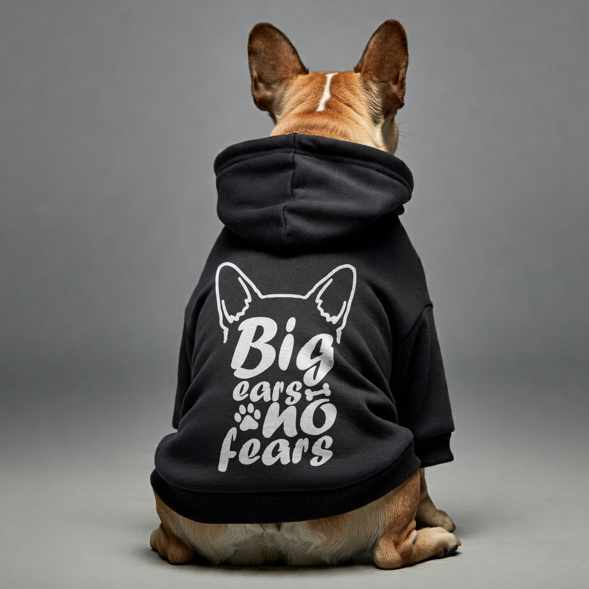French Bulldog Big Ears, No Fears Personalized French Bulldog Hoodies