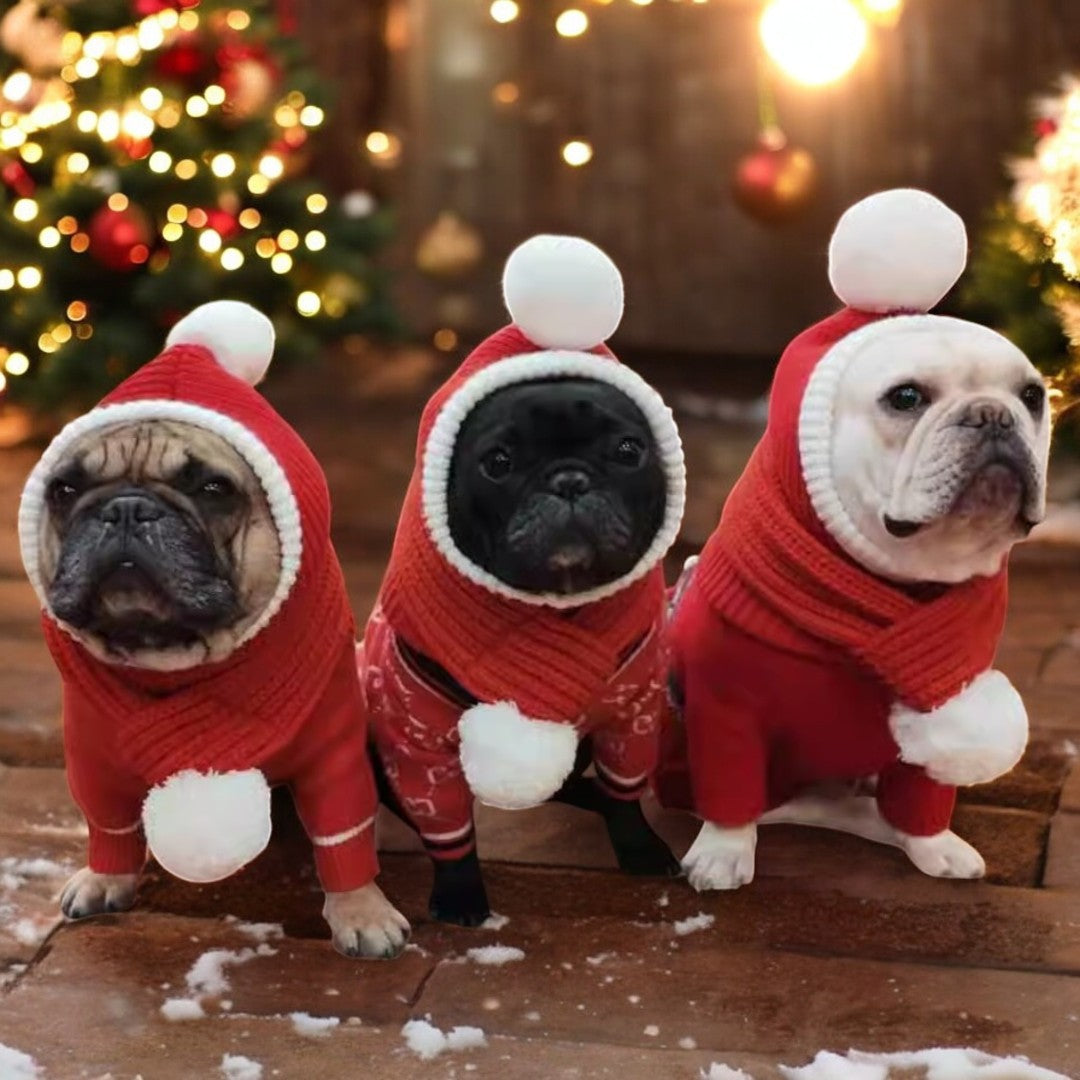 Christmas Wool Hat For French Bulldogs For Frenchie Fans | Unique Design