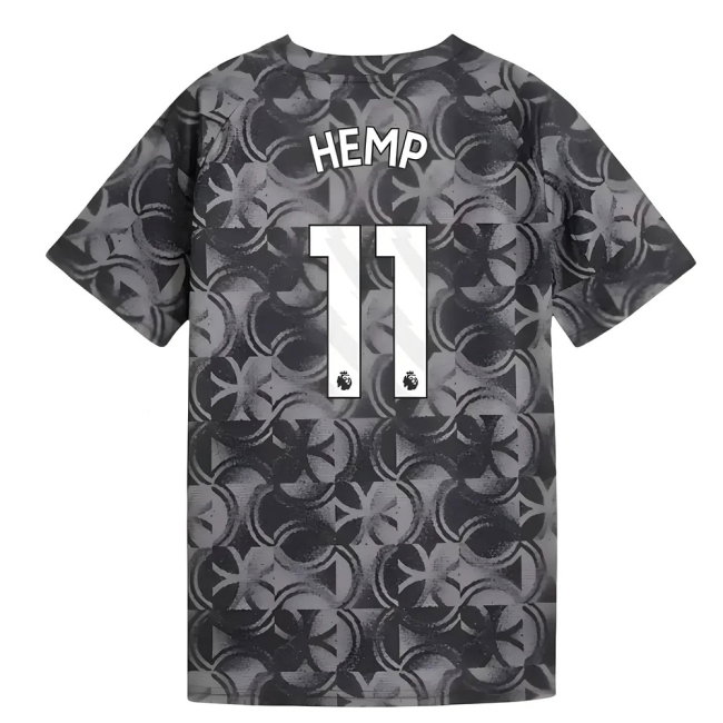 2025-2026 Man City Warm Up Jersey (Black) - Kids (Hemp 11)