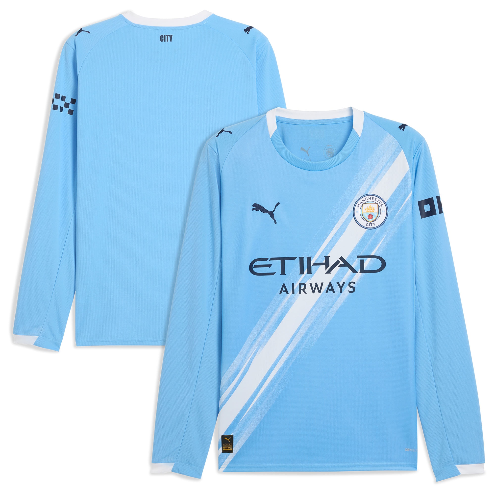 [SJH] Manchester City 2025/26 Home Replica Long Sleeve Jersey - Sky Blue