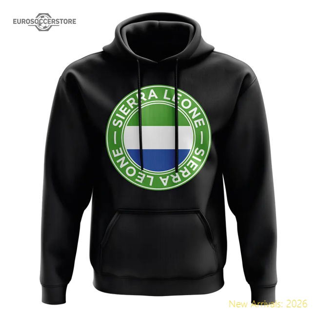 Sierra Leone Football Badge Hoodie (Black)