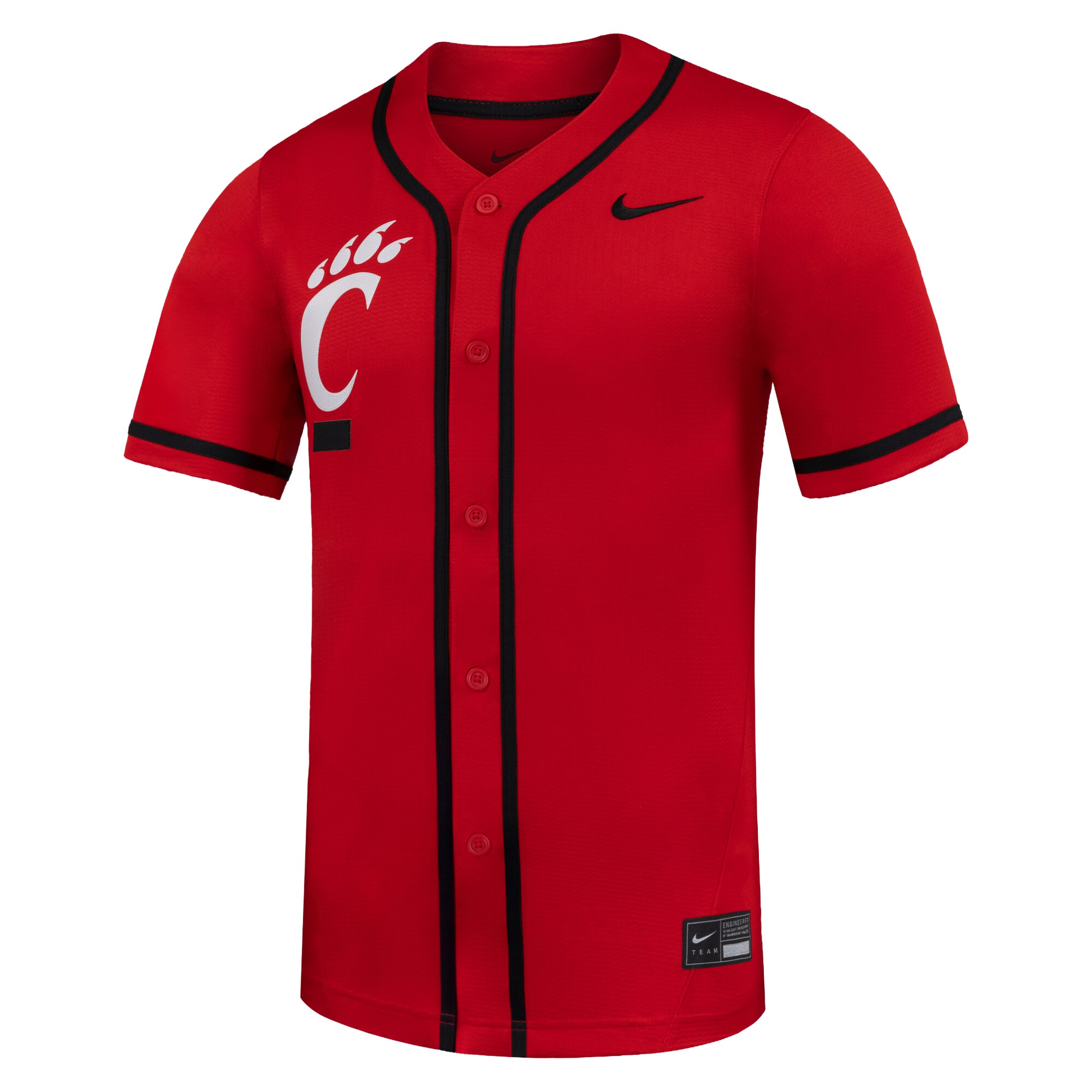 [NJP] Cincinnati Bearcats Replica Baseball Jersey - Red