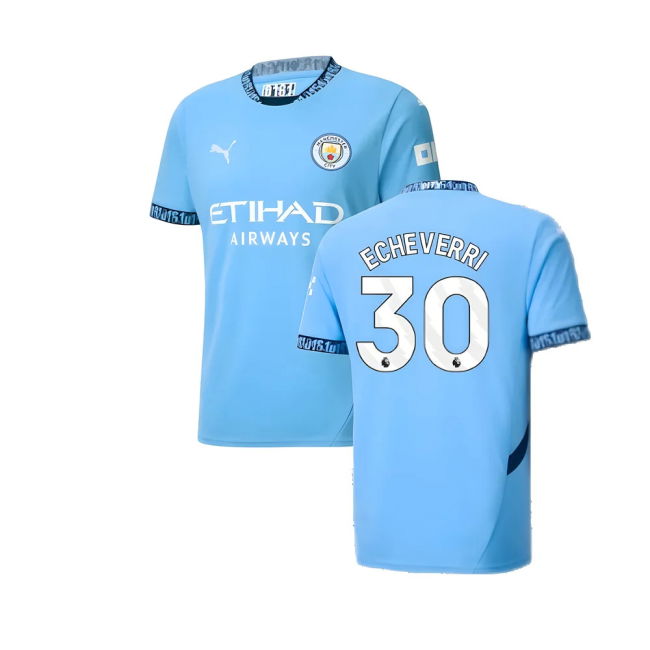 Professional Grade Football Man City Home Shirt Echeverri #30 Upda...
