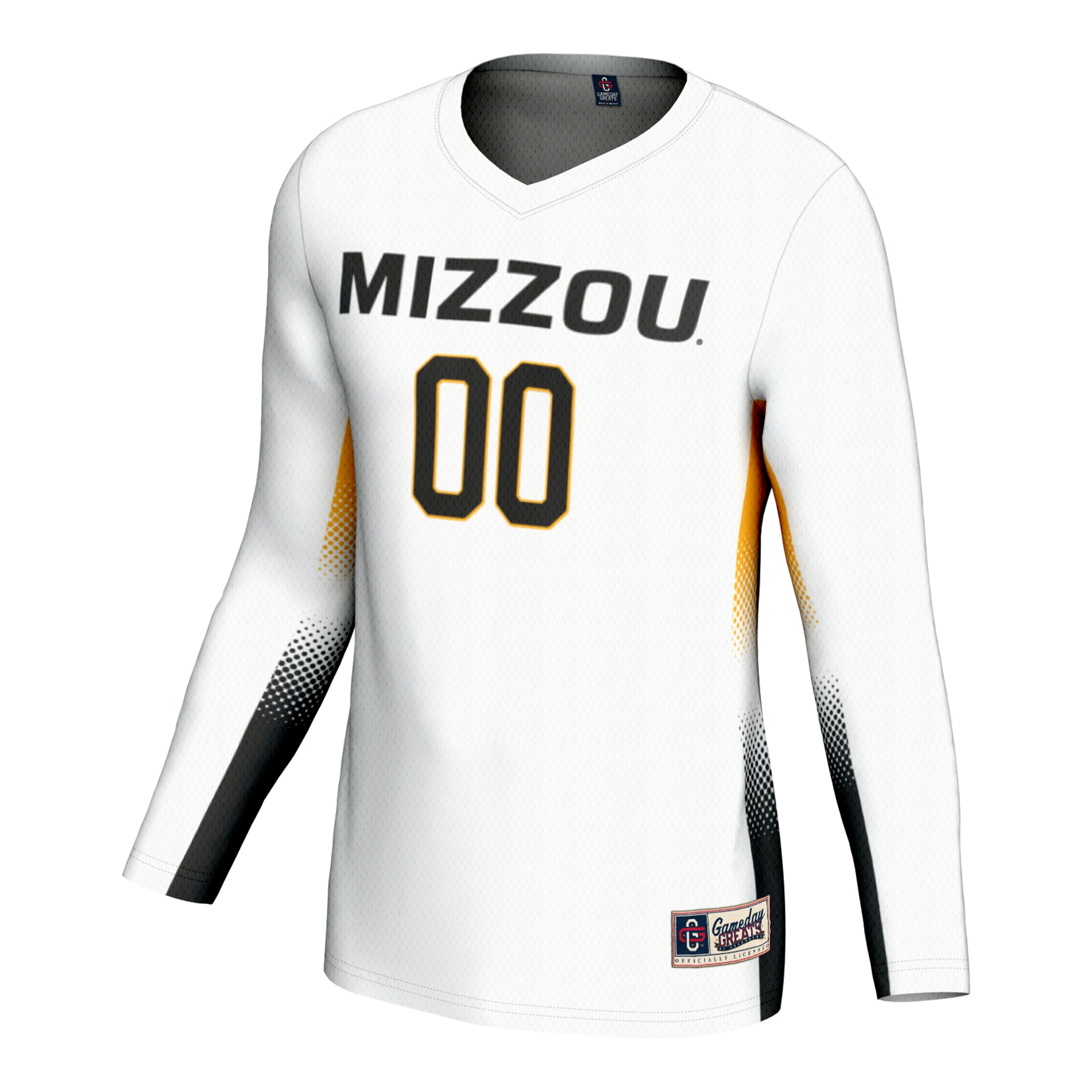 [DDG] Missouri Tigers GameDay Greats Youth NIL Pick-A-Player Lightweight Women's Volleyball Jersey - White