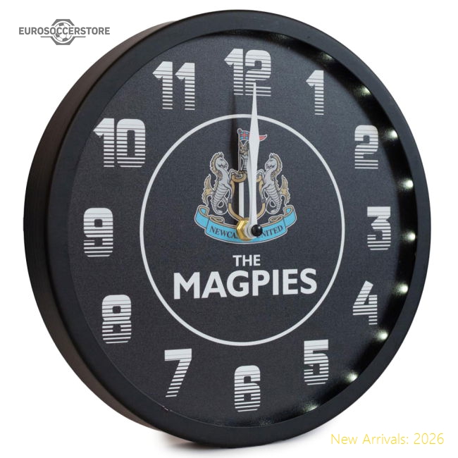 Newcastle United Fc Led Magpies Wall Clock - Official Edition