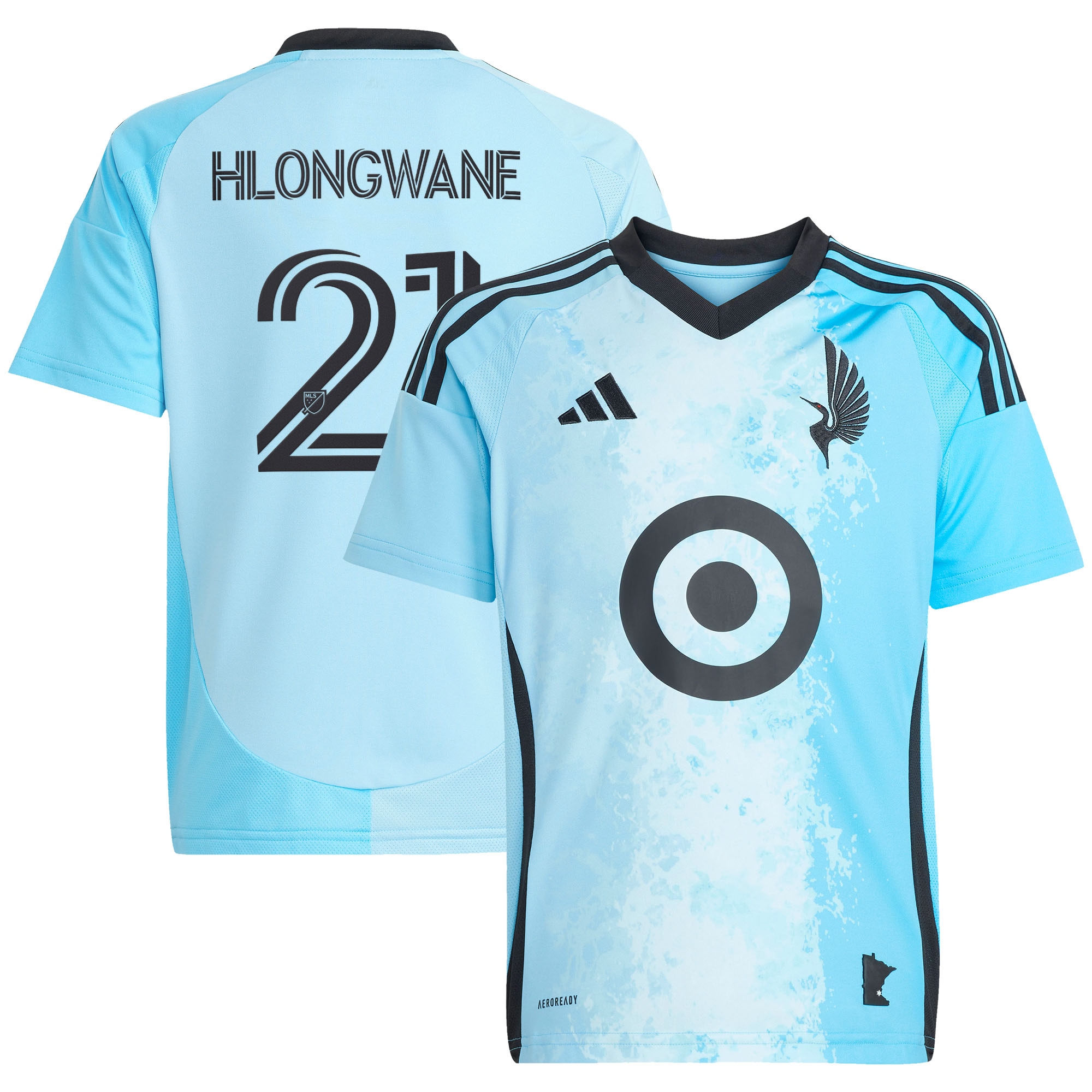 [SJH] Bongokuhle Hlongwane Minnesota United FC Youth 2025 CONVERGENCE Replica Jersey - Blue