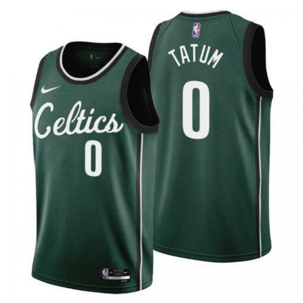 Performance Boston Celtics Jayson Tatum0 Green Jersey - City Edition
