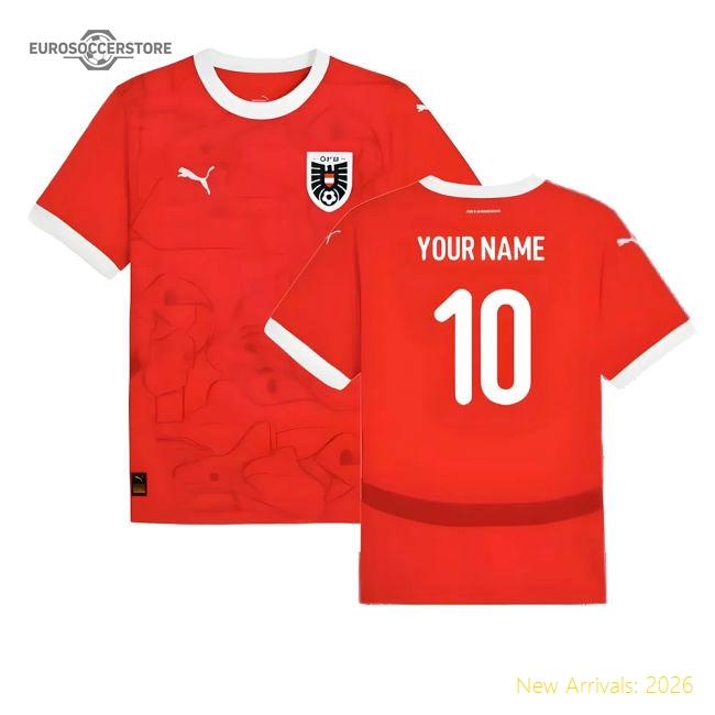 Austria Home Kit 2024-2025 Match Version Jersey Supporter Exclusive