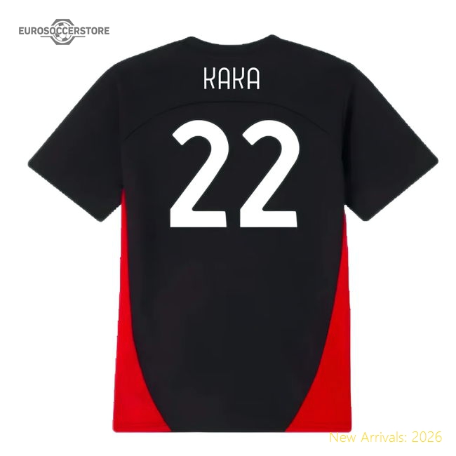 High-Quality 2024-2025 Ac Milan Training Shirt (Black) - Kids (Kaka