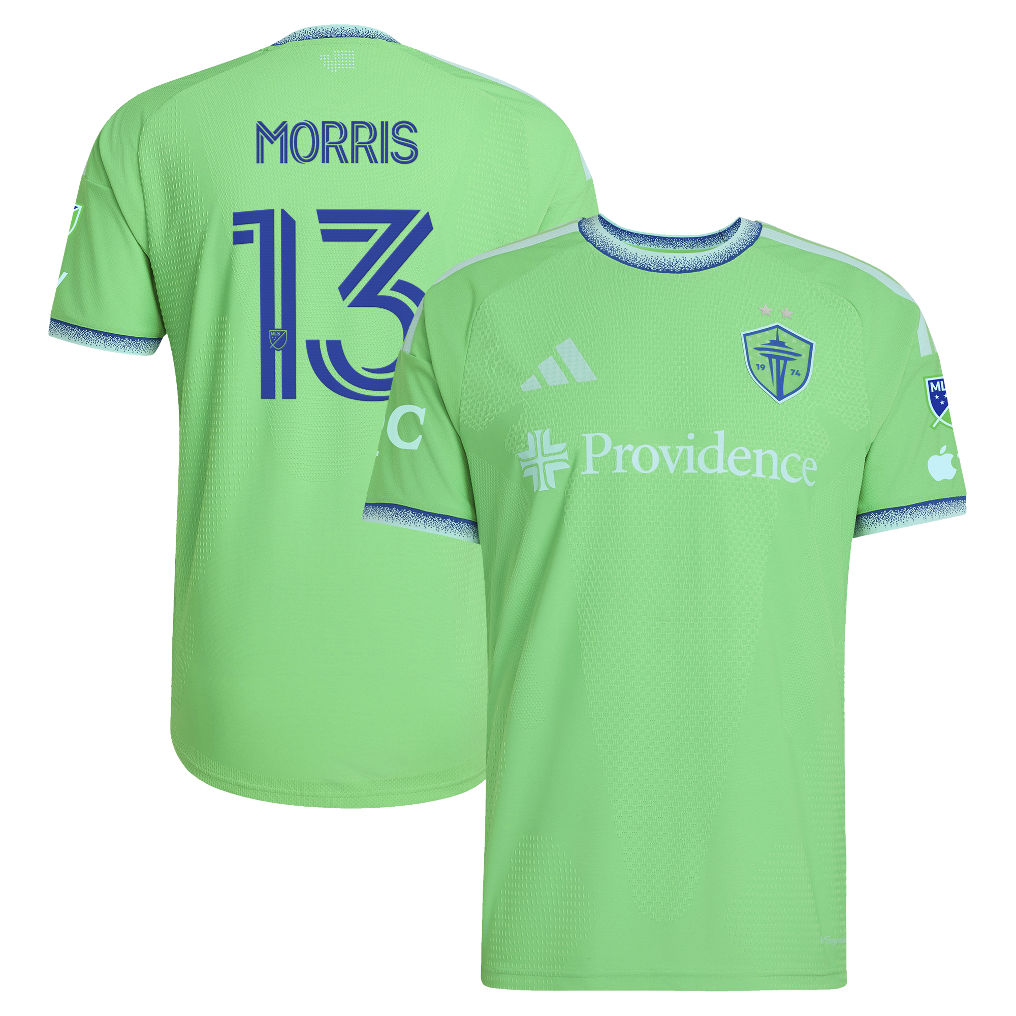 [SJH] Jordan Morris Seattle Sounders FC 2026 The Evergreen State Kit On-Field Authentic Patch Jersey - Rave Green
