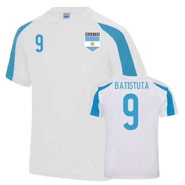 Exclusive-Design Argentina Sports Training Jersey (Batistuta 9)