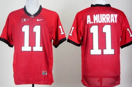 Men's UGA GA Red 2024 embroidered Aaron Murray #11 alternate jersey