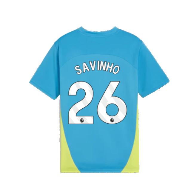 Official 2024-2025 Man City Training Shirt (magic Blue) - Kids