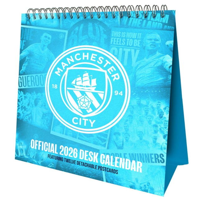 Adult Manchester City FC Desktop Calendar 2026