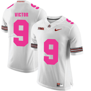 Men's OSU Ohio White 2018 match worn Binjimen Victor #9 breathable