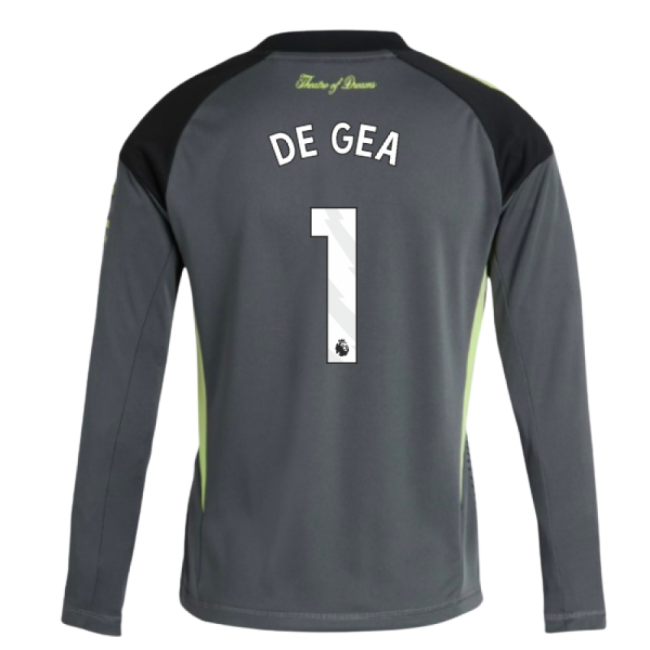 2025-2026 Man Utd Home Goalkeeper Shirt (Grey) - Kids (De Gea 1)