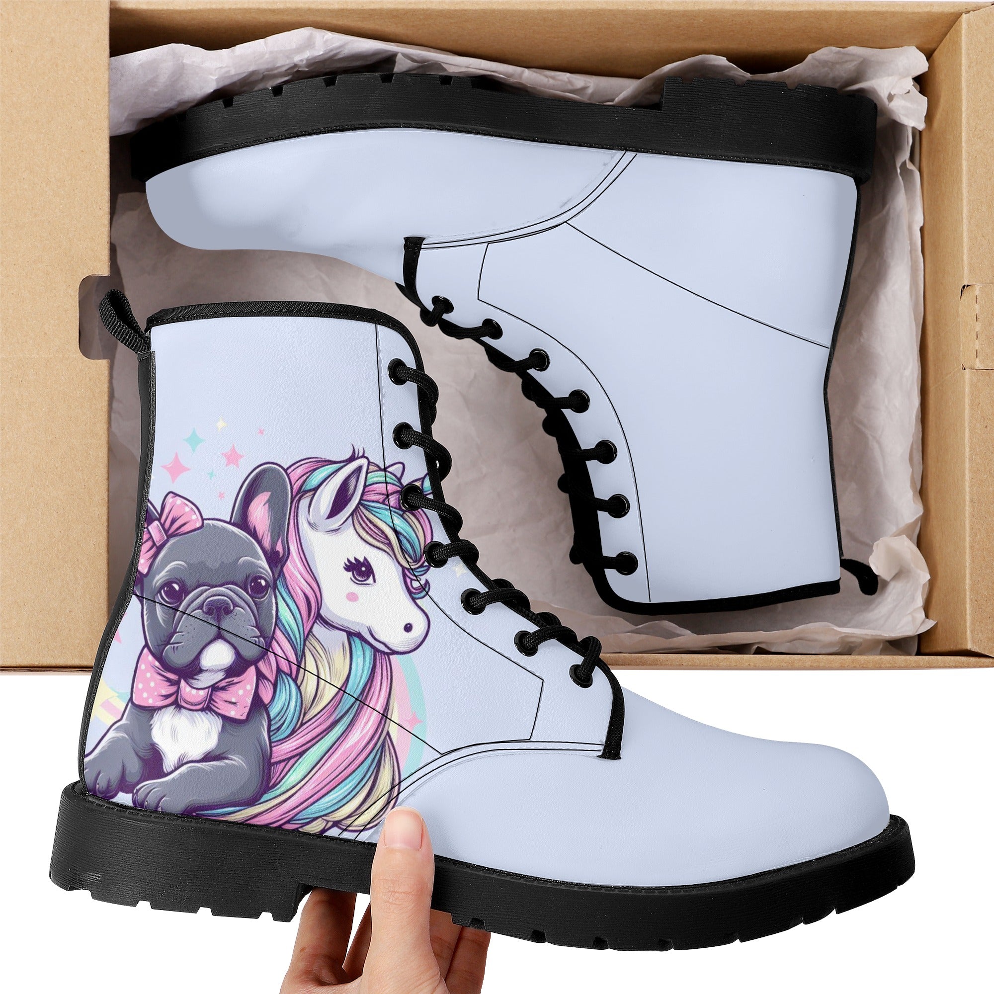 Frenchie-Fan Minimal-Aesthetic Lady - Leather Boots for Daily Life