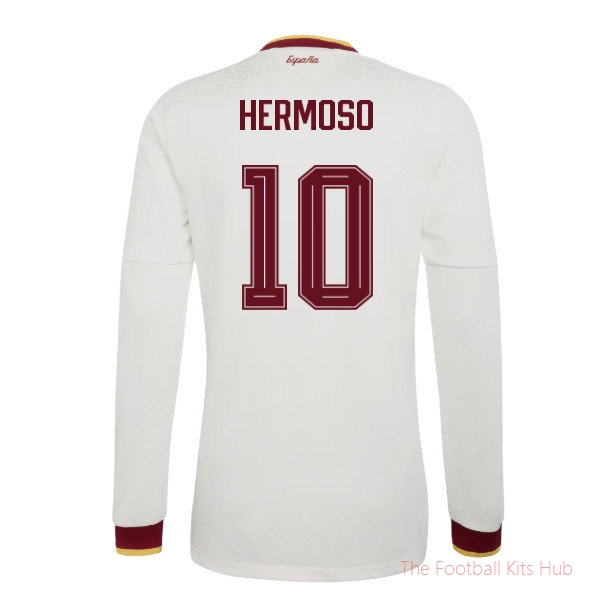 2026-2027 Spain Authentic Long Sleeves Away Shirt (Hermoso 10)