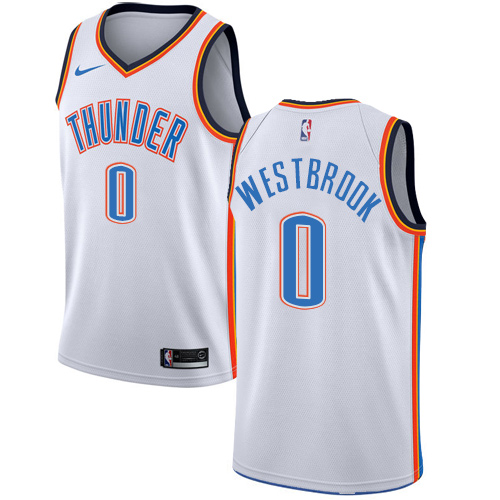 Thunder #0 Russell Westbrook Durable 2024 City NBA Jersey - White City