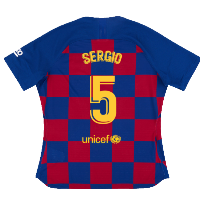 Match-Day Barcelona 2019-20 Womens Home Shirt (Vaporkit) ((Excellent) S) (Sergio
