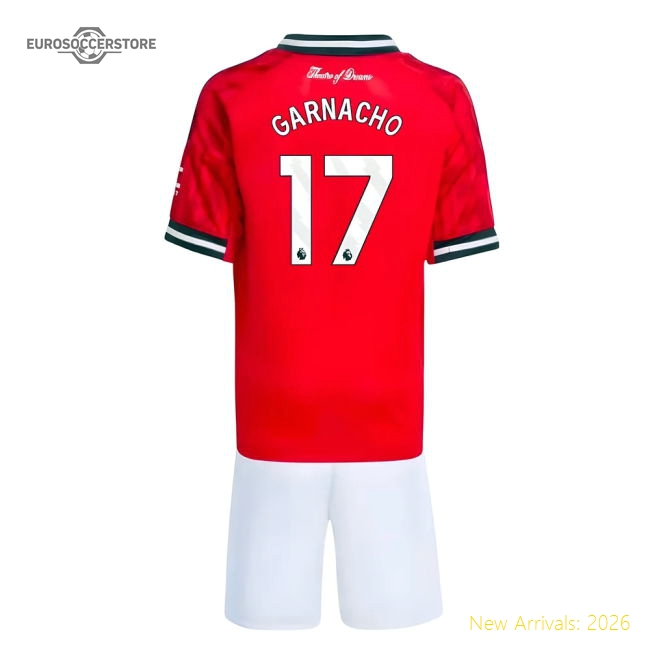 2025-2026 Man Utd Home Mini Kit (garnacho 17) - Match Day Jersey