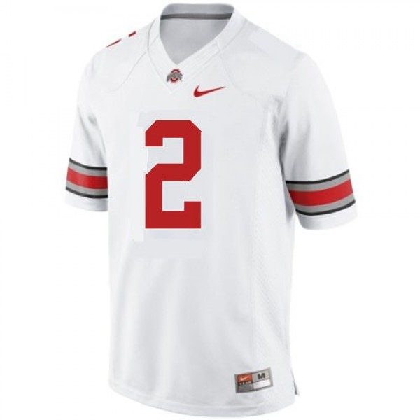 Men Ohio State Buckeyes #2 Terrelle Pryor White Nike Stitch Jersey