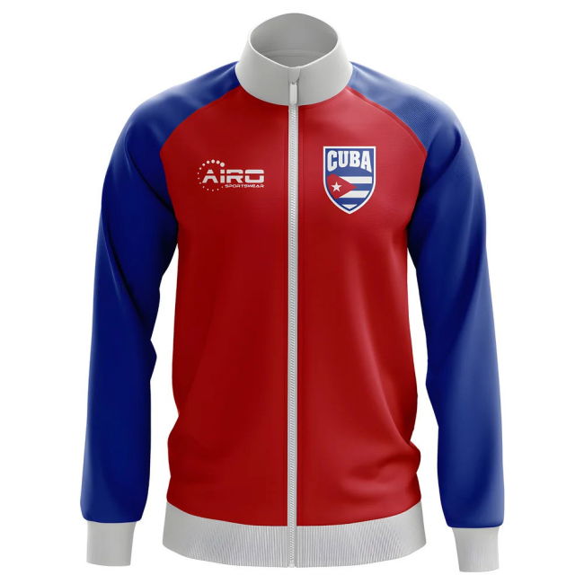 Performance-Driven Top-Tier Cuba Concept Football Track Jacket (Red) -