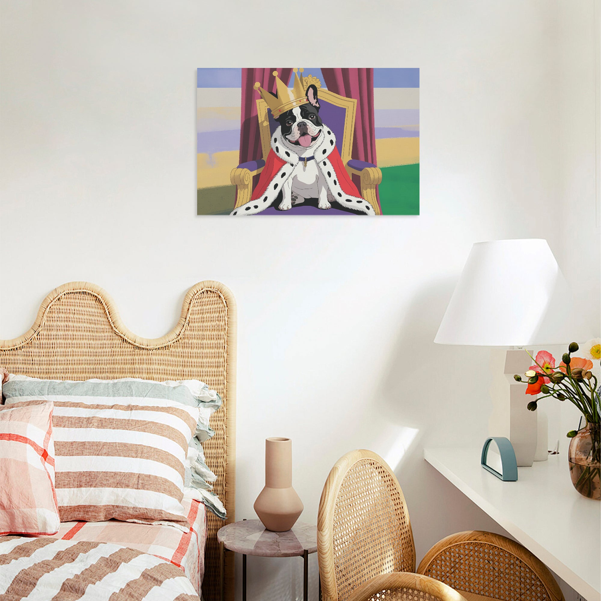 French Bulldog Lydia Adorable Frenchie Canvas Wall Art Durable Dog Item
