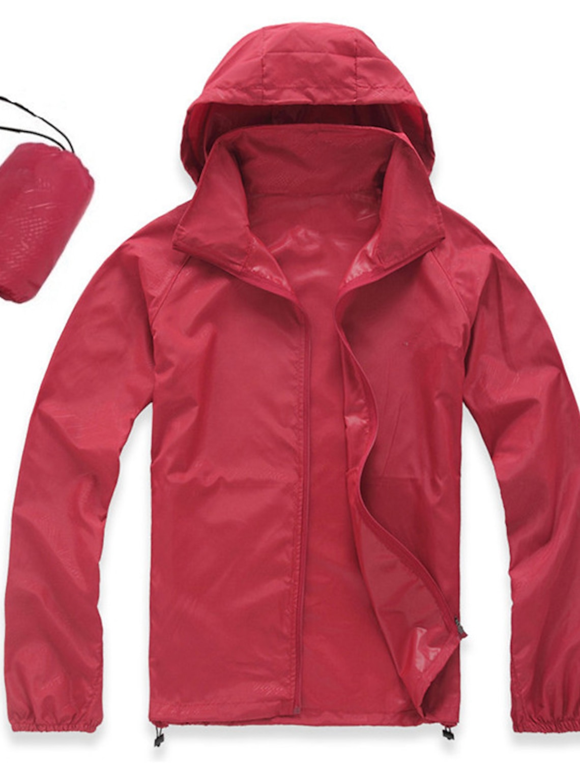 Women's Men's Waterproof Hiking Raincoat UPF 50+ UV Sun Protection Zip Up Hoodie Long Sleeve Fishing Running Jacket Windbreaker Summer Outdoor Windproof Sunscreen UV Resistant Jacket Top Climbing