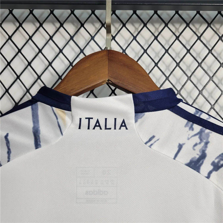 Premium Quality Kids Italy 2023 Away White Football Kit ShirtShorts