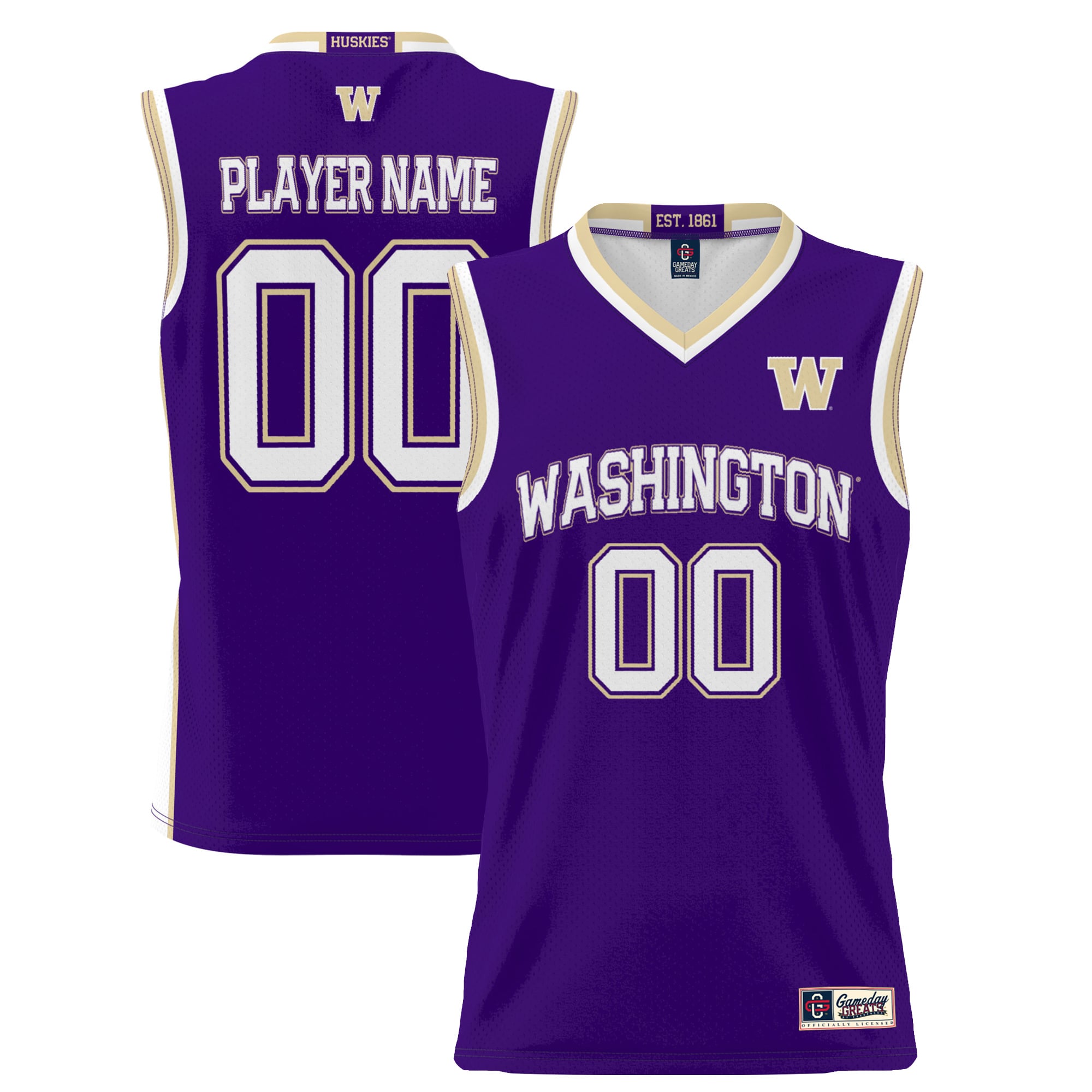 Washington Huskies GameDay Greats Youth NIL Pick-A-Player Lightweight Women's Basketball Jersey - Purple