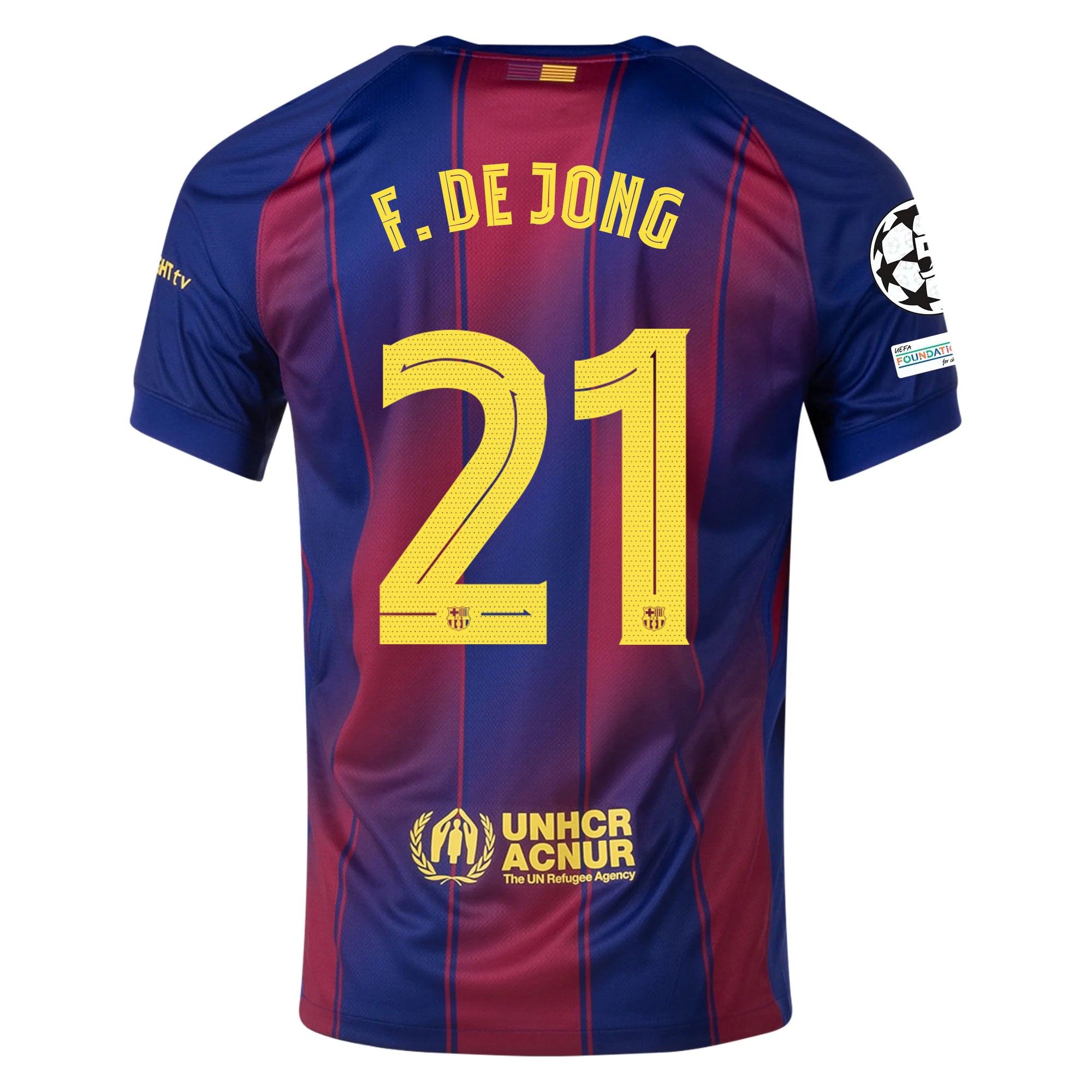 Barcelona Gold) 2025-2026 UCL Home Jersey – Authentic Shirt