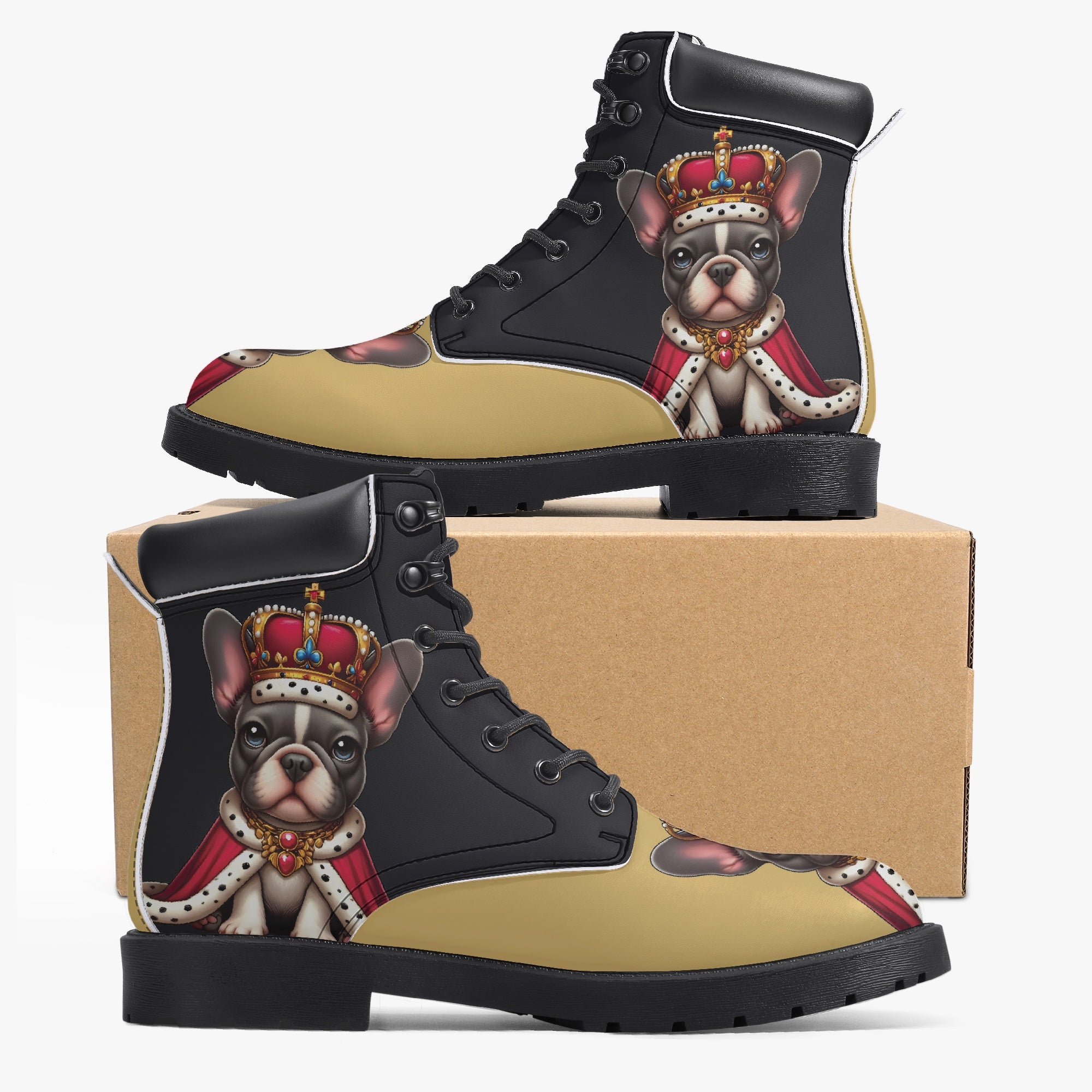 Frenchie-Fan Everyday Stanley - Casual Leather Boot as a Gift