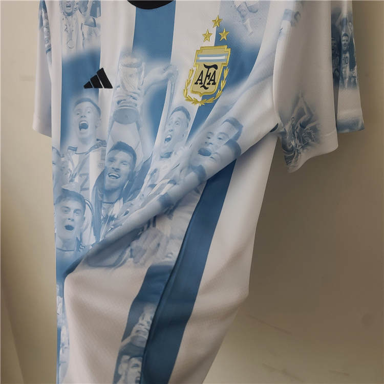 Breathable Argentina 2022 Champion Commemorative Soccer Jersey