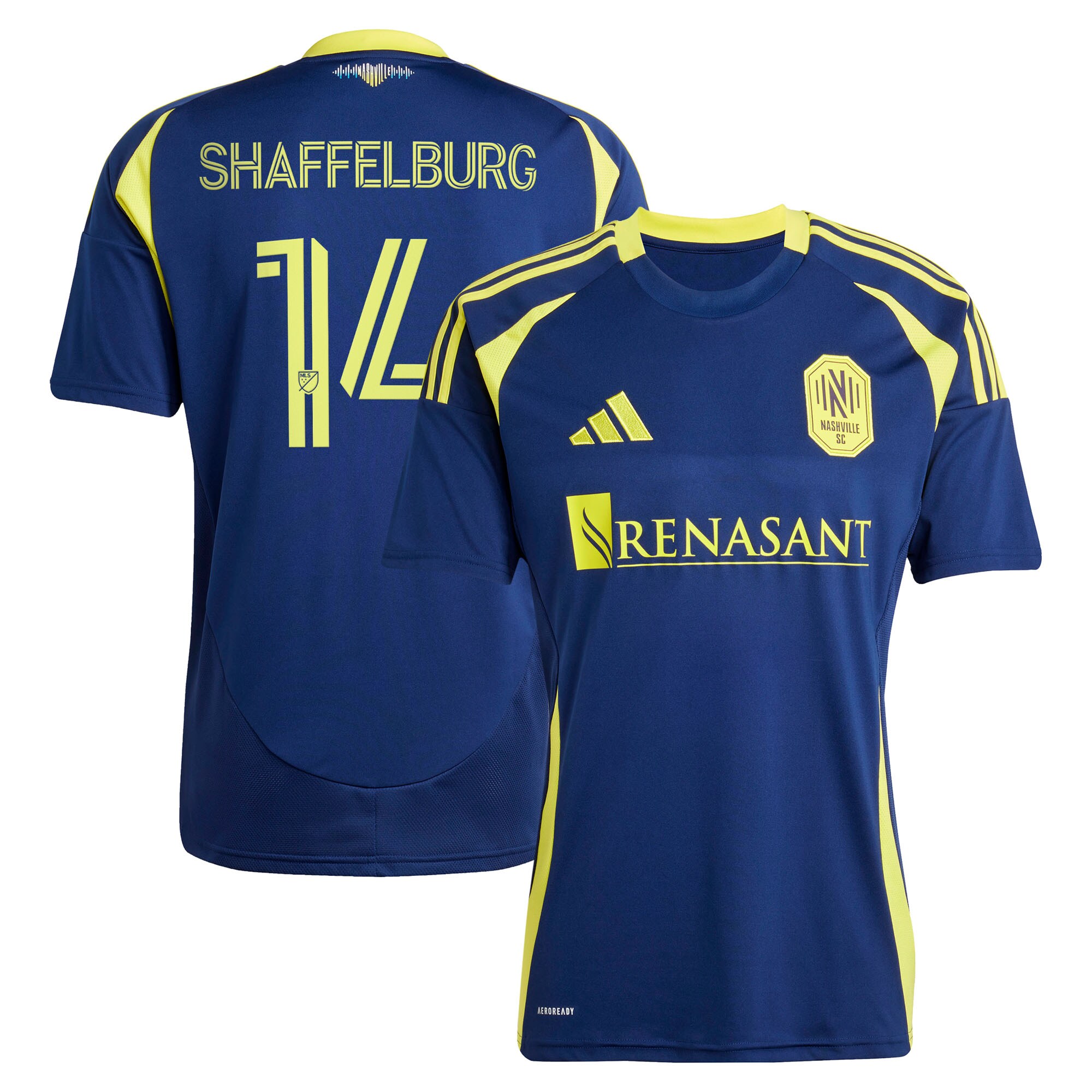 [SJH] Jacob Shaffelburg Nashville SC 2025 The Heart of Nashville Kit Replica Player Jersey - Navy