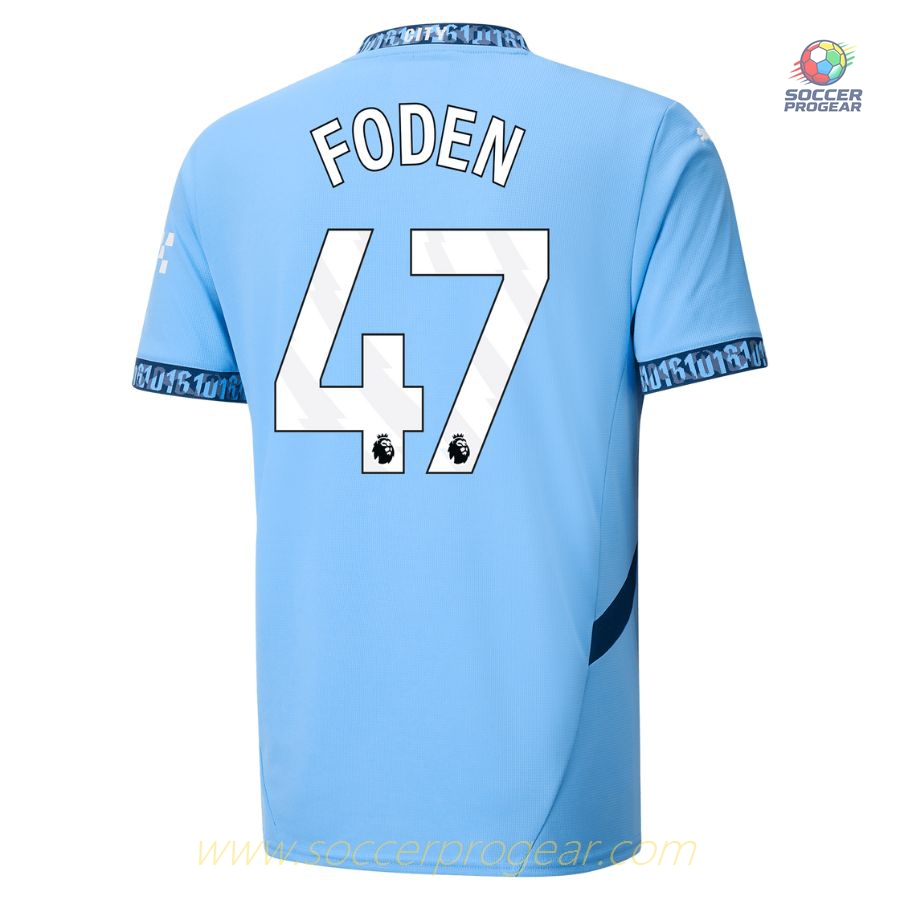 Manchester City Home Team Soccer Shirt 2024-25 Edition Foden